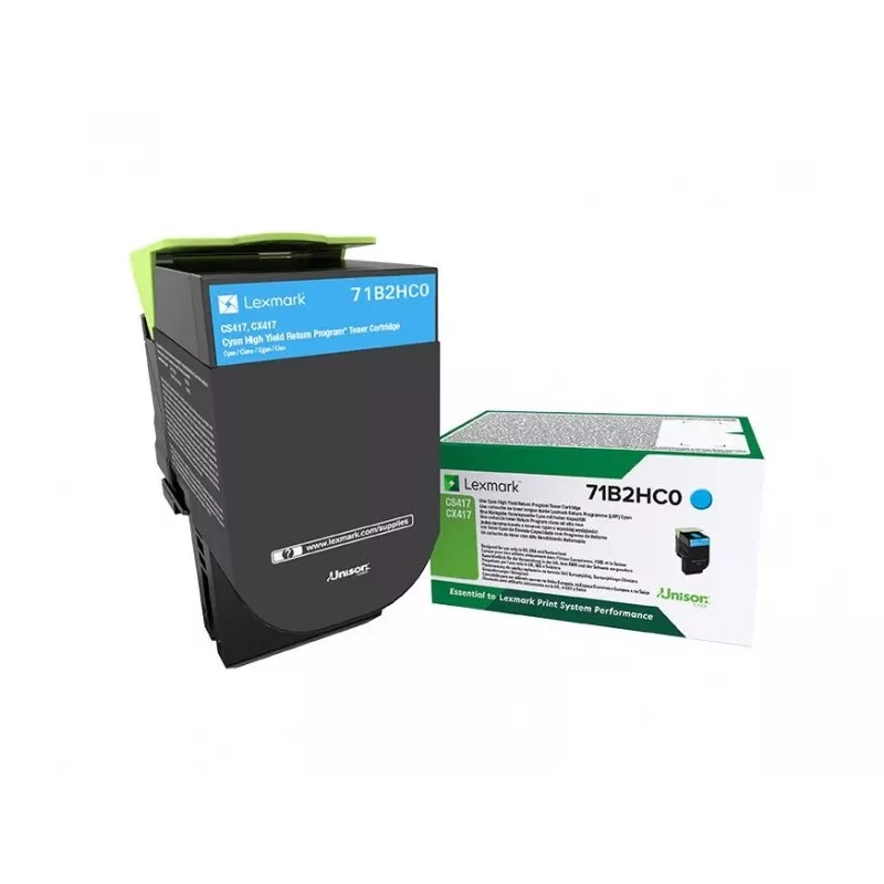 Lexmark 71B2HC0 kasetė 1 vnt. Originali Cyan