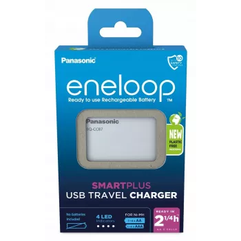 USB baterijų įkroviklis PANASONIC Eneloop Smartplus BQ-CC87 (BQ-CC87USB)