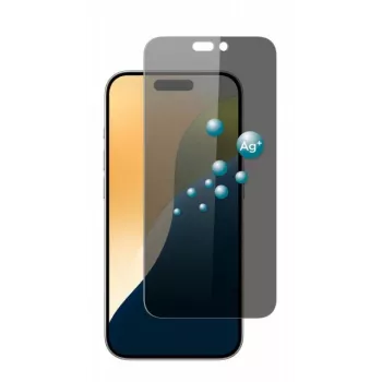 Screenor privatumo apsauginis stikliukas Apple iPhone 16 Pro Max antibakterinis pilkas