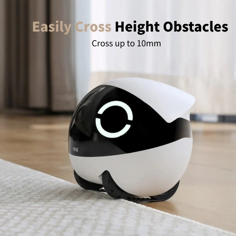 Robotinis augintinio monitorius Enabot Rola Mini — Wi‑Fi, 5000 mAh baterija, 3 MP, 137° matymo laukas, balta/juoda