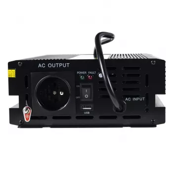 Keitiklis Green Cell INV07, nuo 12 V DC į 230 V AC, 300 W, grynas sinusas, juodas