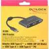 DeLOCK išorinis vaizdo adapteris VL101 USB-C 3.1 – HDMI pilka mažmeninė pakuotė (62991)