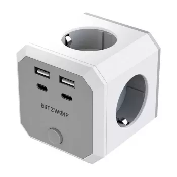 BlitzWolf BW-EC2 8-in-1 galios kubas (4xAC / 2xUSB-A / 2xUSB-C)