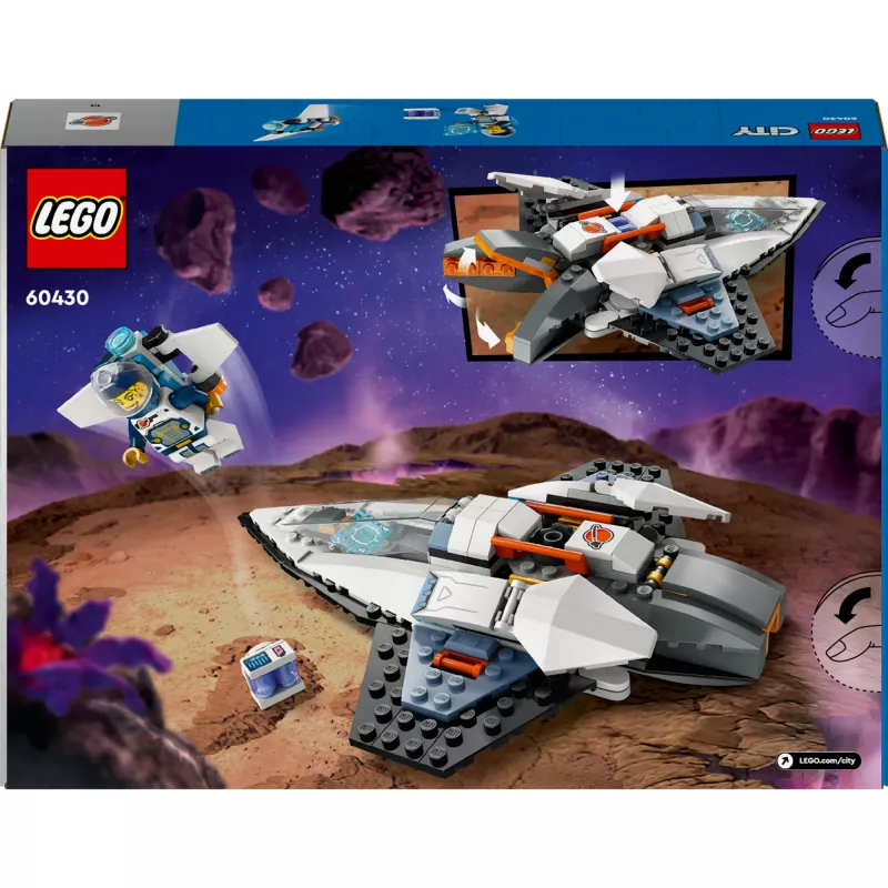 LEGO City statybinis žaislas Kosminis laivas 60430 – 240 dalių, 1 minifigūrėlė, nuo 6 metų, 170×220×40 mm