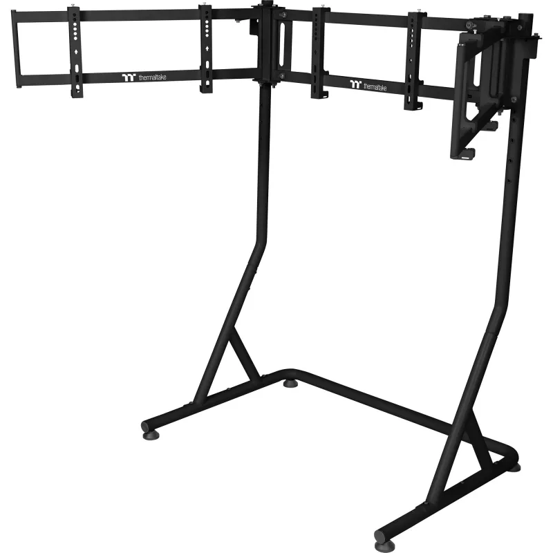 Terminėlės Triple Racing Monitor Stand Pro GSC-MSP-MDSLBB-01 grindinis monitorių stovas, 139,7 cm, 55 colių, juodas