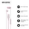 Sony IER-EX15C ausinės laidinės į ausį skambučiams/muzikai USB Type-C rožinės