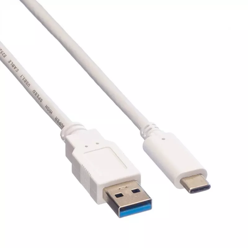 VALUE USB 3.0 laidas (vyriškas) į USB Type C (vyriškas) - 5 V - 900 mA - 50 cm - Baltas (11.99.9010)