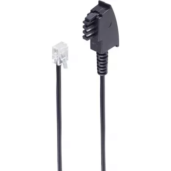 Telefono laidas ShiverPeaks BS70000-3 3 m Juodas TAE F RJ-11