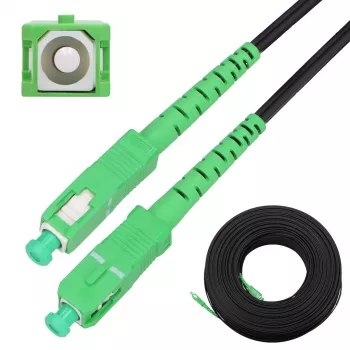 Extralink Patchcord SC/APC-SC/APC Plokščias nuleidžiamasis vienmodis Simplex G.657A2 100m