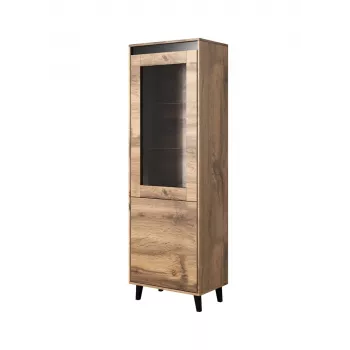 Spinta NORD 60×38×182,5 cm ąžuolo votano/antracito spalvos, ant grindų statoma