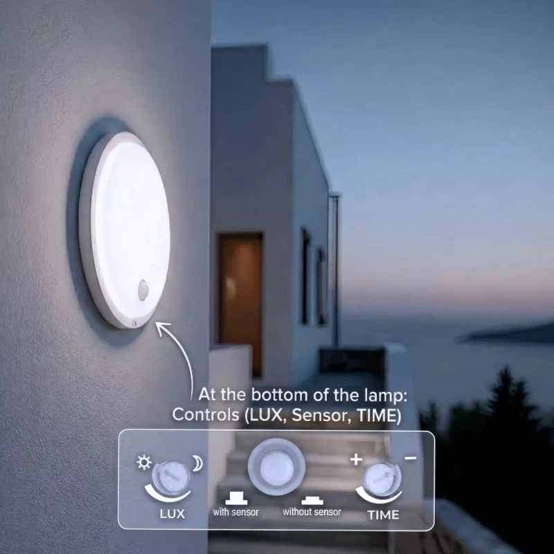 LED lauko šviestuvas su judesio davikliu MACLEAN MCE525 W