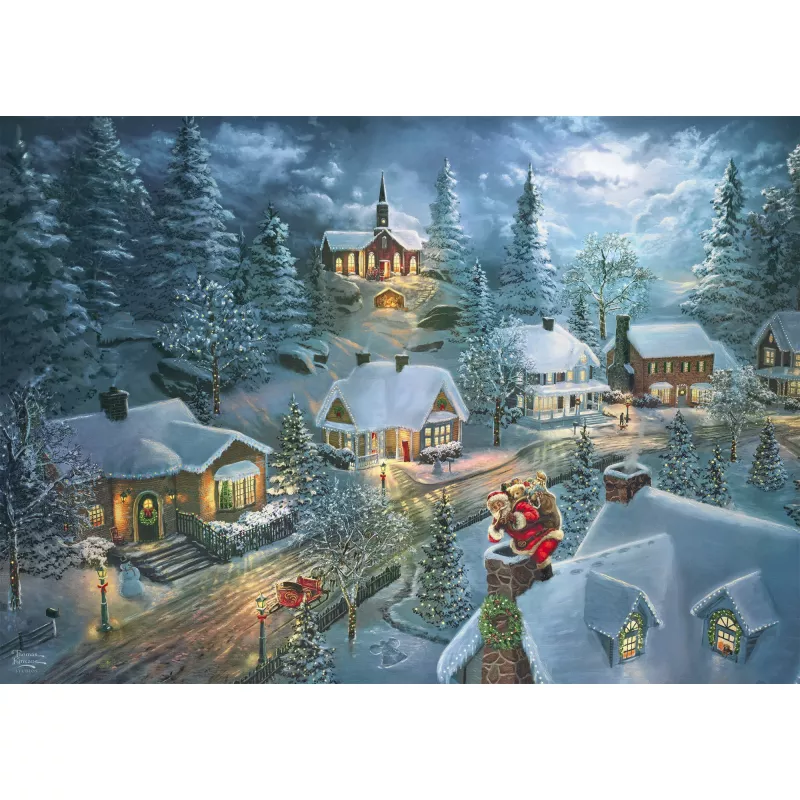 Dėlionė Schmidt Spiele Thomas Kinkade Studios „Santa's Silent Night“ 1000 dalių