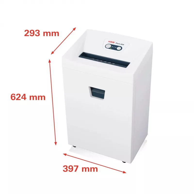 Popieriaus smulkintuvas HSM Pure 420, 35 l, 3,9 mm