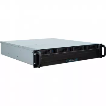 Serverio korpusas Inter-Tech 2U 2404L stelažinis juodas, pilkas