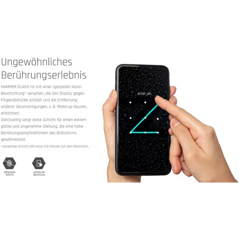 Apsauginis stiklas MYPHONE Hammer Energy 2, 9H kietumas, atsparus įbrėžimams