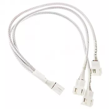 PWM ventiliatorių skirstytuvas Kolink PGW-AC-KOL-160, 35 cm pintas baltas, 1 į 2 PWM jungtis