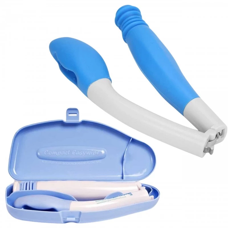 Nešiojamas intymios higienos prietaisas SUNDO 60336 Easywipe — 410 mm, baltas, sulankstomas asmeninis valymo įrankis