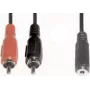 Garso laidas e+p B 132 1,5 m 2xRCA 3,5 mm juodas