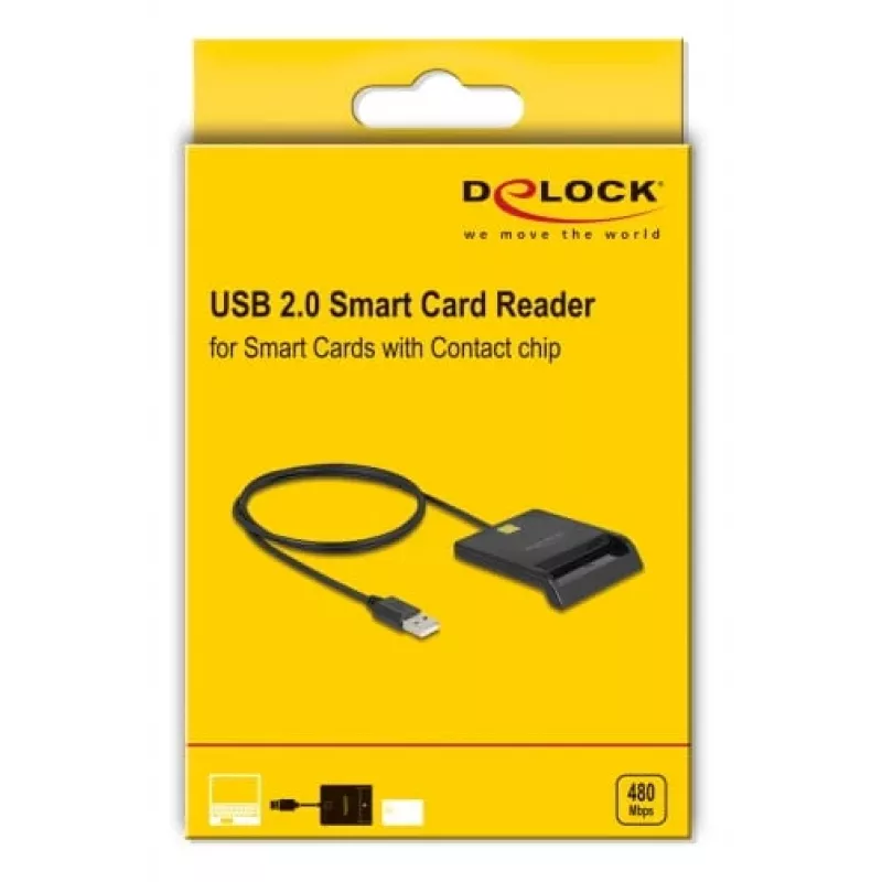 DeLOCK 91724 Juodas USB Type-A kortelių skaitytuvas