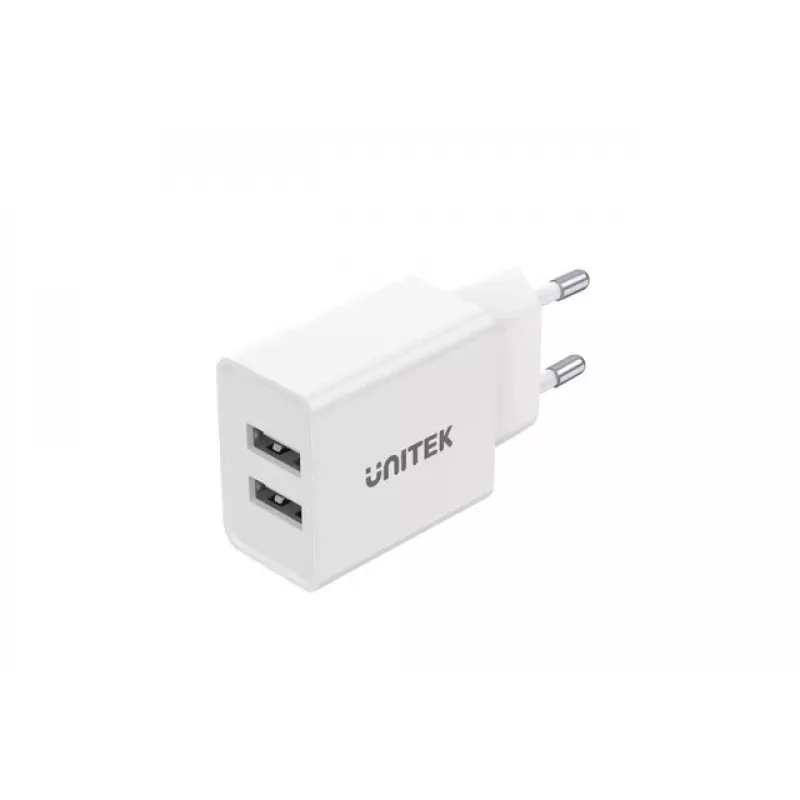 Unitek P1113A-EU - įkroviklis 2x USB-A, 12W, baltas