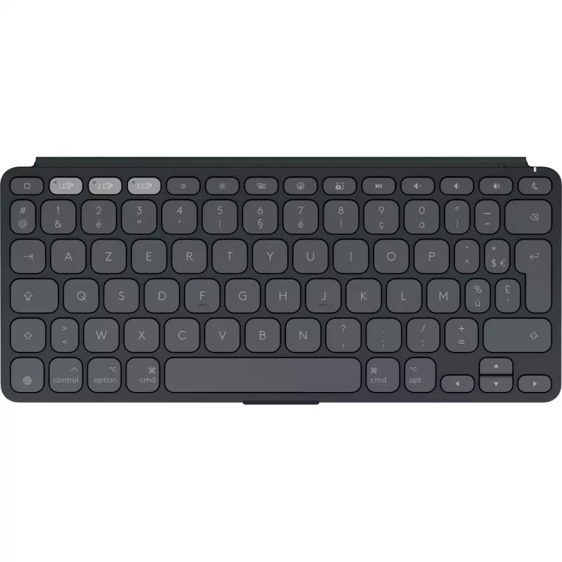 Logitech Keys-To-Go 2 klaviatūra belaidė Bluetooth AZERTY prancūziška grafito spalva