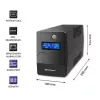 Qoltec Monolith UPS Double-conversion Online 0.65 kVA 360 W 2 AC lizdai