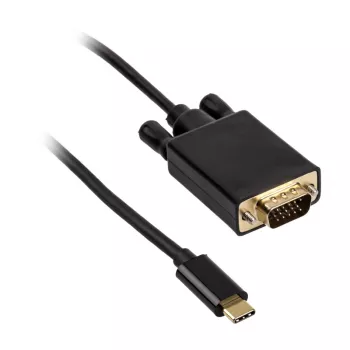 Keitiklis USB Type-C į VGA Akasa AK-CBCA17-18BK