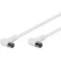 Wentronic Goobay Antenos kampinis jungiamasis laidas, 100% ekranuotas, baltas, 3,5 m - 90° koaksialinis kištukas, 90° koaksialinis lizdas (67355)