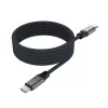 USB-C į USB-C magnetinis pintas laidas FIXED FIXDBM-CC12-GR, USB 2.0, 1,2 m, pilkas