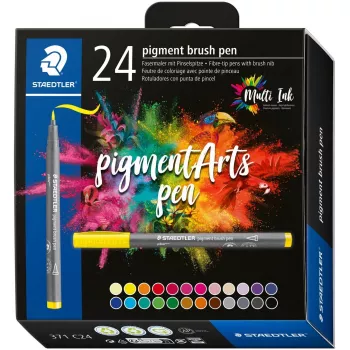 Teptukinis rašiklis Staedtler Pigment Arts 24 spalvų