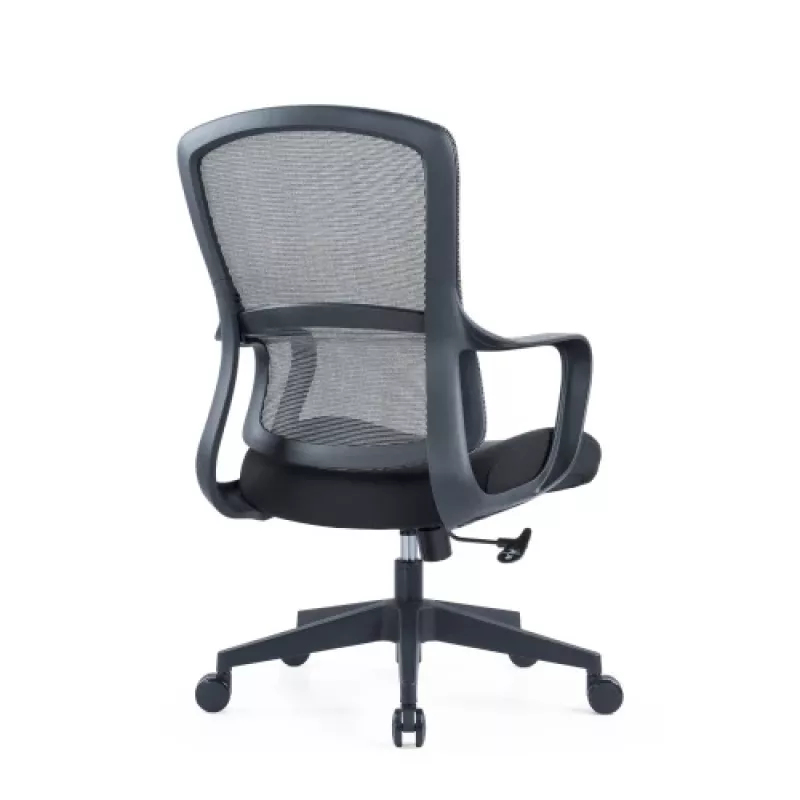 Ergonominė biuro kėdė Up Up Darwin, juoda, juodas audinys + pilkas tinklelis