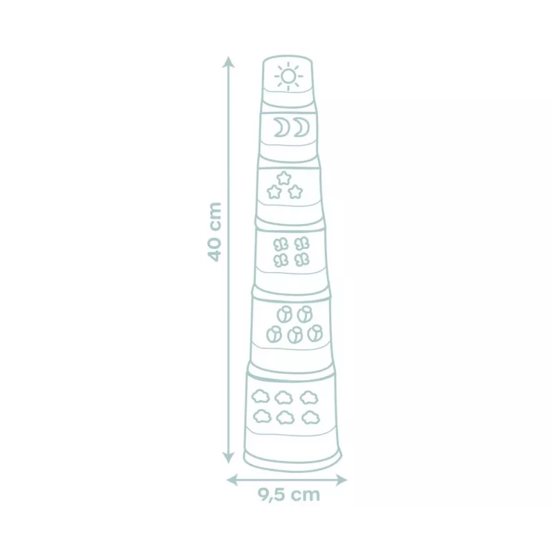 Little Smoby Magic Tower spalvingas vandens bokštas mažyliams