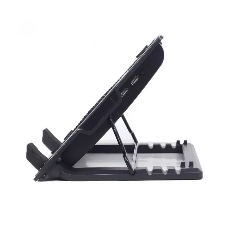 Aušinimo padėklas nešiojamam kompiuteriui Gembird NBS-1F17T-01, iki 17 colių, 1×15 cm ventiliatorius, USB 2.0, 370×265×33 mm, 350 mA, juodas