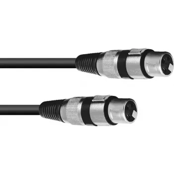 Garso adapterio laidas Omnitronic 3022075C 1x 3 kontaktų XLR moteriška į 1x 3 kontaktų XLR vyriška, 0,15 m