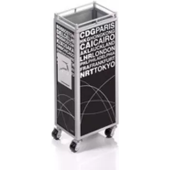TROIKA MINI TROLLEY rašymo priemonių laikiklis, metalinis, juodai baltas