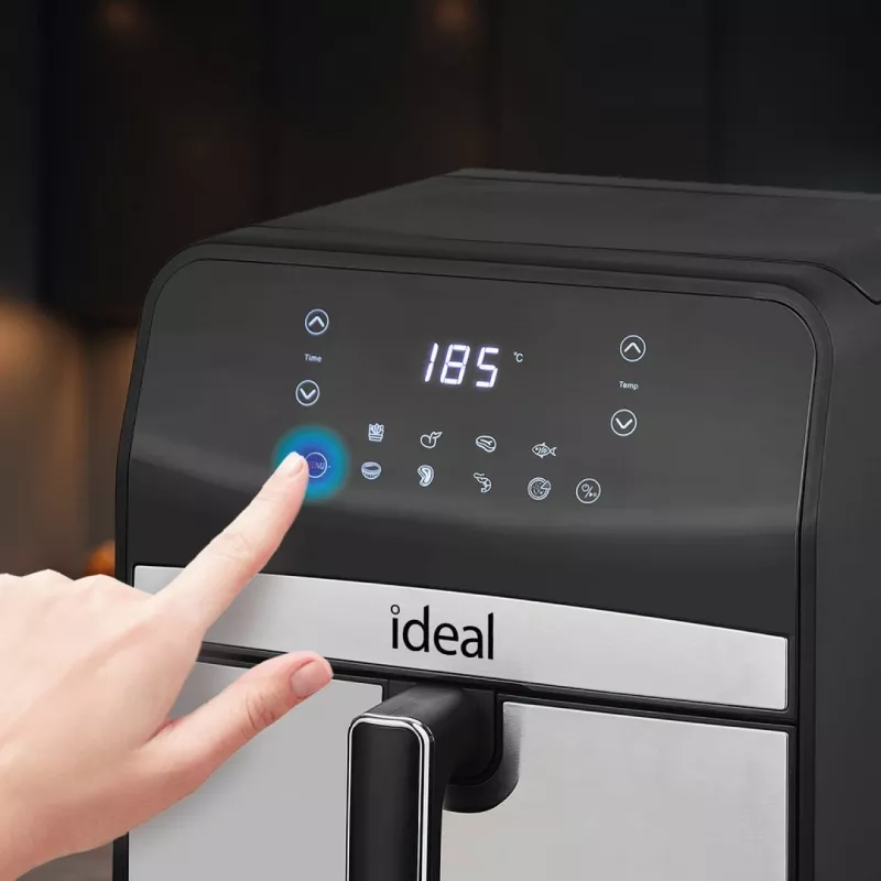 Karšto oro gruzdintuvė Eldom IK1501 – 6,5 L, 1800 W, jutiklinis LED, reguliuojamas termostatas, išimamas dubuo tinkamas plauti indaplovėje