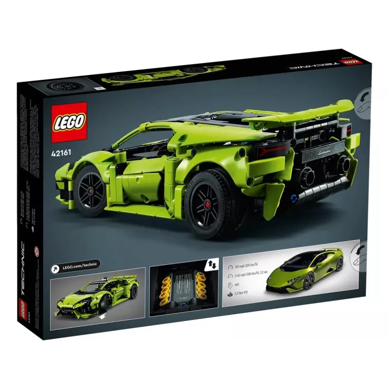 LEGO Technic Lamborghini Huracán Tecnica konstruktorius 1:10 masteliu, 806 dalių, nuo 9 metų