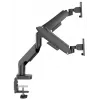 Dvigubas monitoriaus laikiklis LC-Power LC-EQ-A34B-D 34 col. juodas, spaustuvas, 40 kg