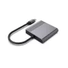 USB-C į HDMI ir DisplayPort adapteris GEMBIRD A-CM-HDMIFDPF-01, 4K 60Hz, juodas