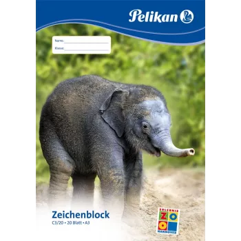 Pelikan 224840 piešimo popieriaus bloknotas, 20 lapų