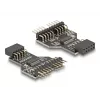 DeLOCK 60045 lyties keitiklis 9 kontaktų USB 2.0 2 x 9 kontaktų šukos juodas