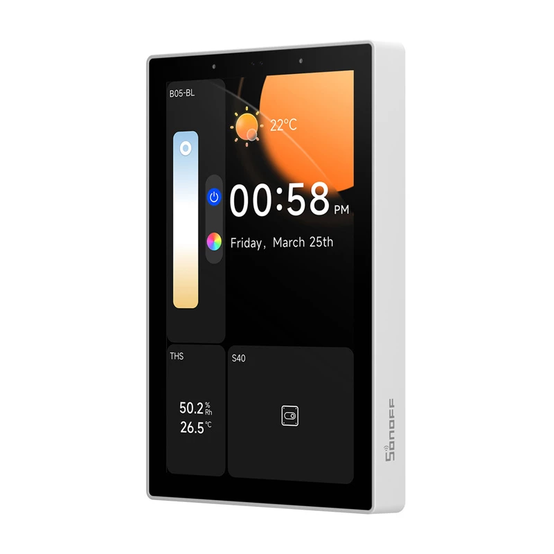 Išmanusis valdymo skydelis SONOFF NSPanel Pro 120 – Wi‑Fi, Bluetooth, Zigbee, sieninis išmaniųjų namų centras