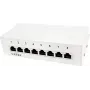 LogiLink Patch Panel Desktop - sieninis skydelis - RJ-45 x 8 - šviesiai pilka, RAL 7035