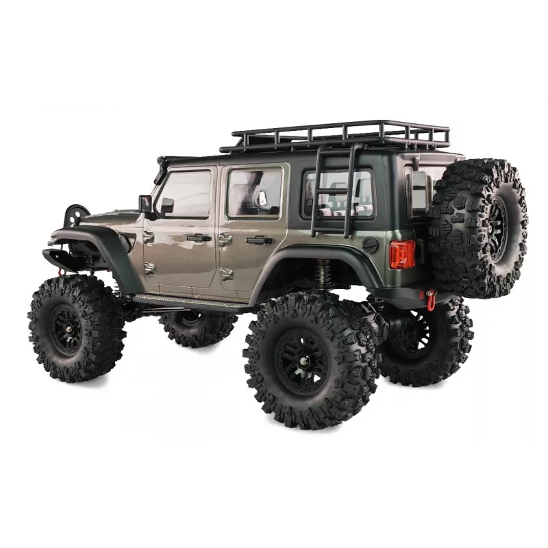 Radijo bangomis valdomas visureigis Amewi AMXRock Crosstail Crawler 4WD 1:10 ARTR antracito pilkas (22657)