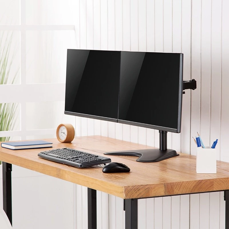 Monitorio laikiklis LOGILINK BP0099 2 ekranams, iki 81,3 cm (32 colių), VESA 75x75–100x100, max 8 kg, juodas