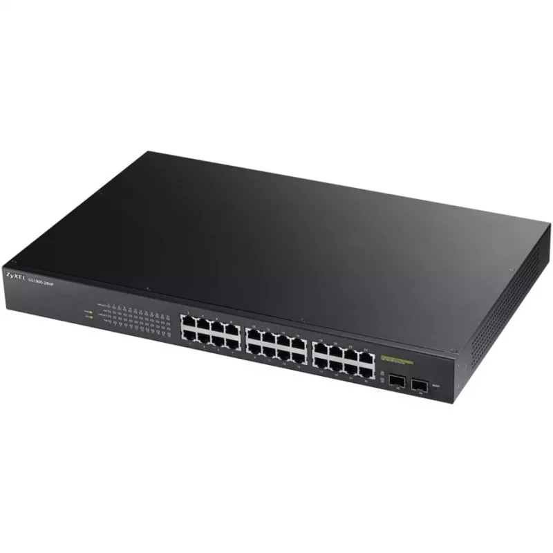 Zyxel GS1900-24HP valdomas Gigabit Ethernet (10/100/1000) 1U juodas