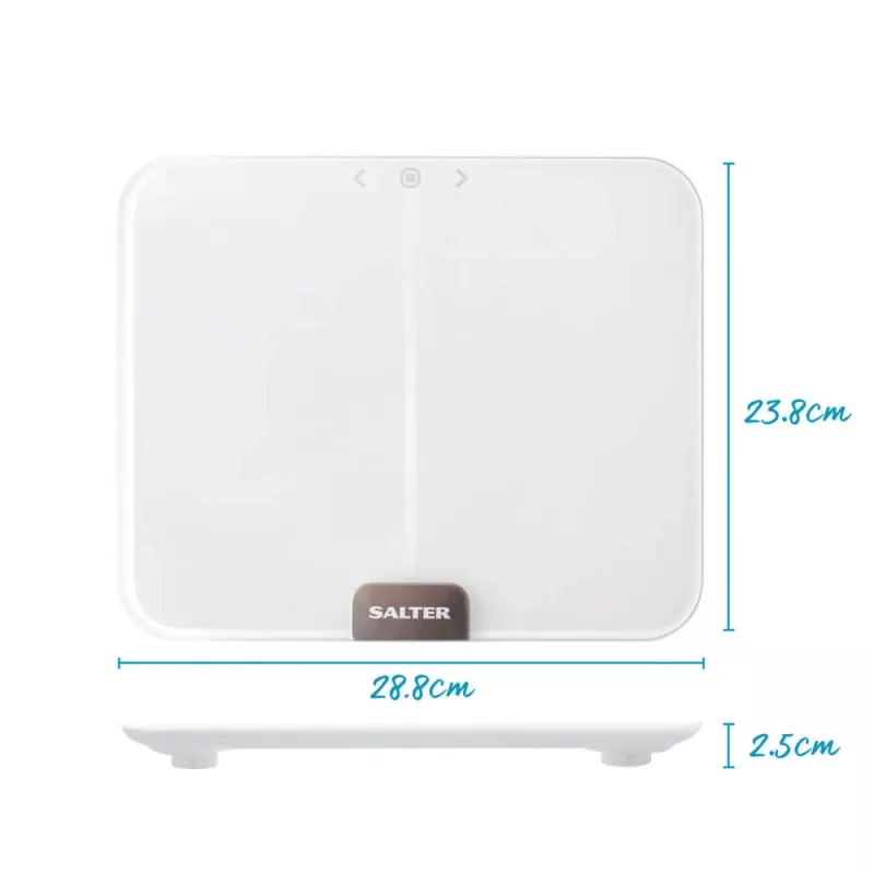 Svarstyklės Salter 9164 WH3RJLEU16 Ghost Compact Analyser balta