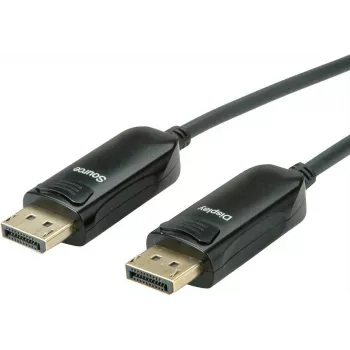 Roline DisplayPort kabelis – DisplayPort (vyriškas) į DisplayPort (vyriškas) – 30 m – 4K palaikymas, aktyvus – juodas