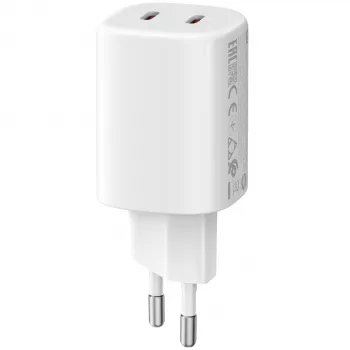 Xiaomi Nano Turbo 45W baltas – 2× USB-C greitasis kroviklis telefonams ir planšetėms