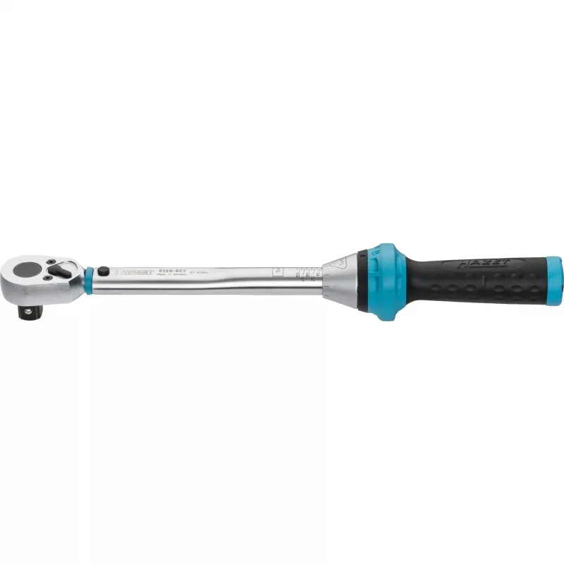HAZET 5120-3CT – Mechaninis sukimo momento veržliaraktis su spragtelėjimu – 1/4 colio – 1–9 Nm – 4% tikslumas – juodas/mėlynas